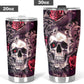 Skeleton tumbler, death skull jumbo Mug, motorcycle skull tumbler cup mug, flower skull coffee mug grim reaper coffee mug, flaming skull mug