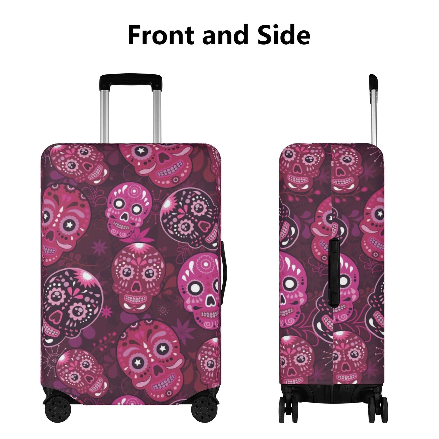 Mexico luggage protector, sugar skull travel bag cover, mexican skull suitcase floral skull luggage, dia de los muertos skull suitcase cover
