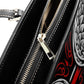 Horror shoulder bag, grim reaper wallet skull in fire tote bag flower skull cosmetic bag punisher skull handbag motorcycle skull long wallet