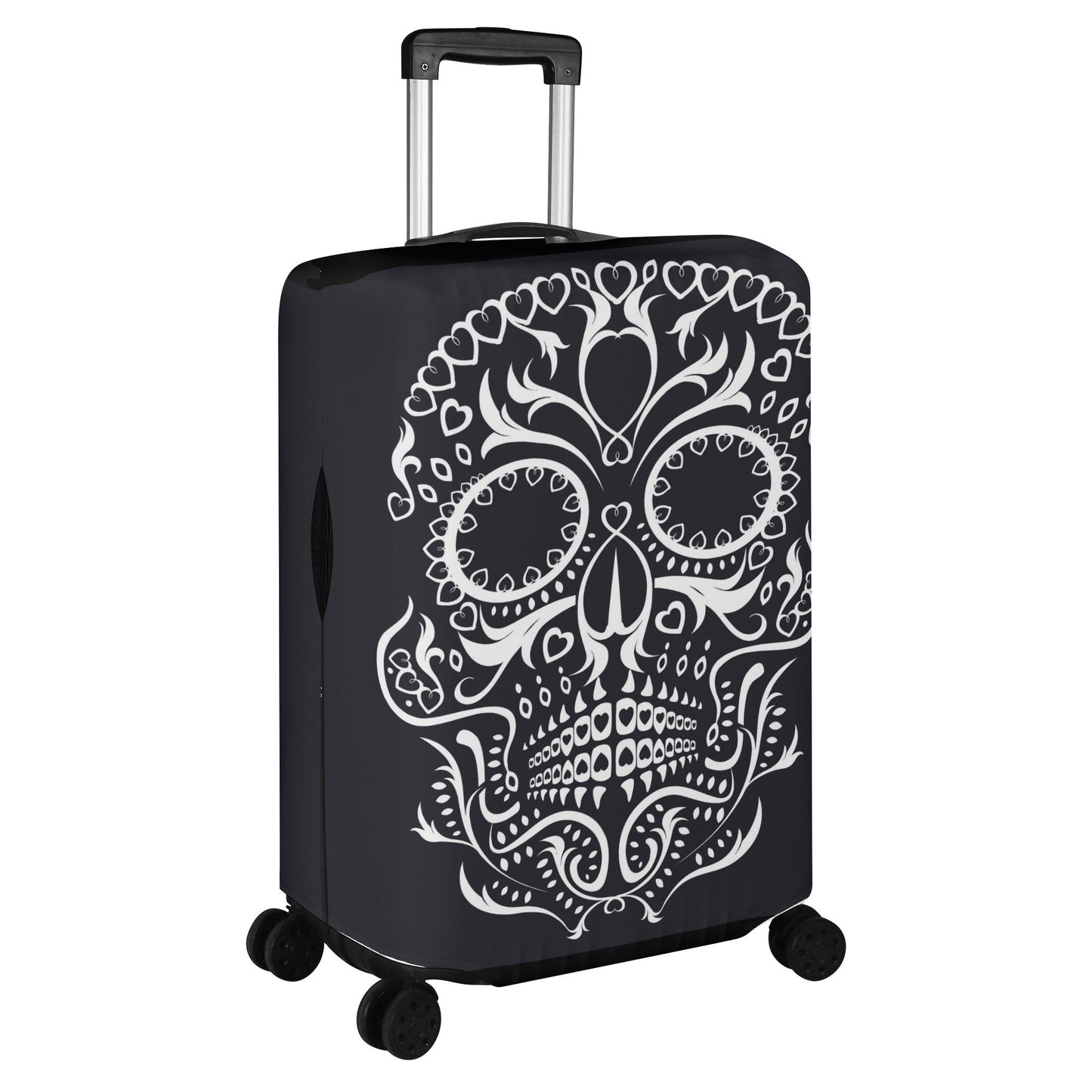 Cinco de mayo skull luggage protector, floral skull luggage protector, dia de los muertos skull suitcase cover, floral sugar skull suitcase