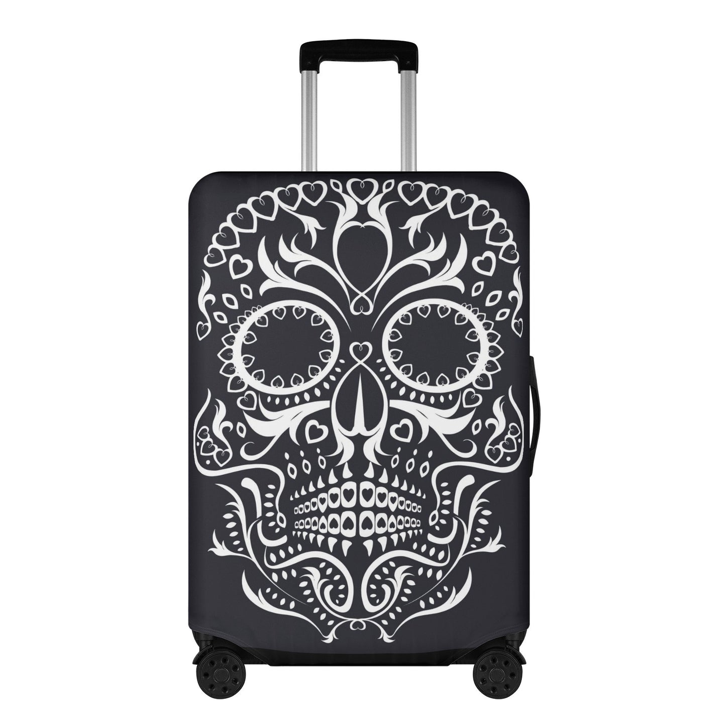 Cinco de mayo skull luggage protector, floral skull luggage protector, dia de los muertos skull suitcase cover, floral sugar skull suitcase