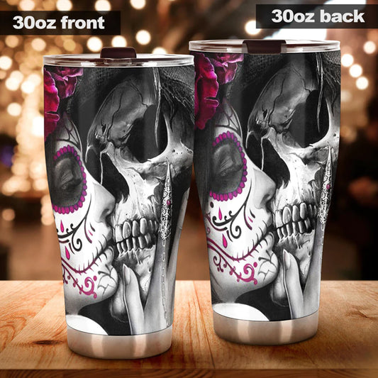 Sugar skull coffee mug, floral sugar skull mug, sugar skull beer mug, cinco de mayo skull cup, floral sugar skull freezer Mug tumbler cup