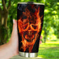 Skull in fire freezer Mug, punisher skull freezer Mug, christmas skull mug, skeleton tumblr, punisher skull cup, halloween jumbo Mug tumbler