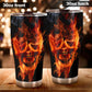 Skull in fire freezer Mug, punisher skull freezer Mug, christmas skull mug, skeleton tumblr, punisher skull cup, halloween jumbo Mug tumbler