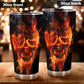 Skull in fire freezer Mug, punisher skull freezer Mug, christmas skull mug, skeleton tumblr, punisher skull cup, halloween jumbo Mug tumbler