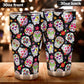 Dia de los muertos skull mug, day of the dead mug, floral sugar skull beer mug, sugar skull tumbler cup mug, dia de los muertos skull jumbo