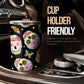 Mexico beer mug, sugar skull girl tumbler, candy skull beer mug, floral sugar skull tumbler cup mug, dia de los muertos skull tumblr
