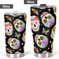 Mexico beer mug, sugar skull girl tumbler, candy skull beer mug, floral sugar skull tumbler cup mug, dia de los muertos skull tumblr