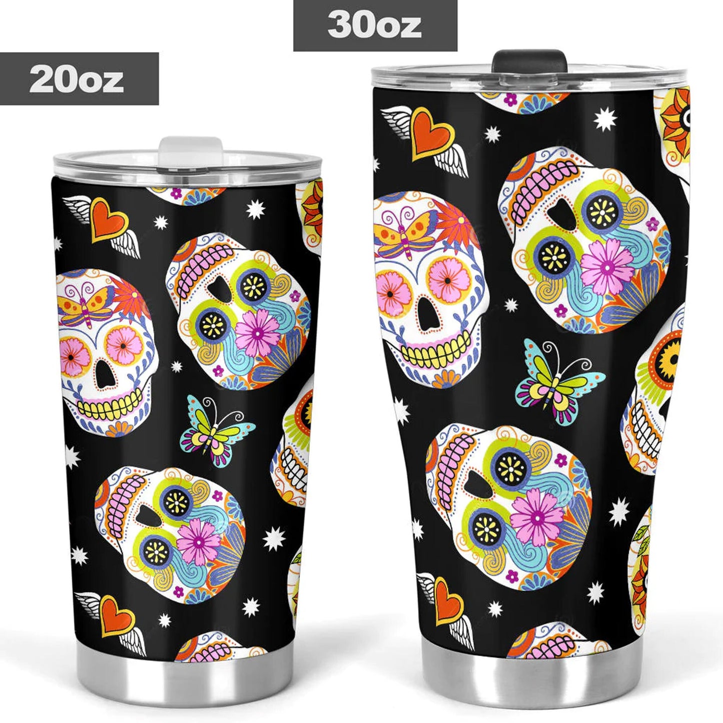 Mexico beer mug, sugar skull girl tumbler, candy skull beer mug, floral sugar skull tumbler cup mug, dia de los muertos skull tumblr