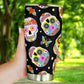 Mexico beer mug, sugar skull girl tumbler, candy skull beer mug, floral sugar skull tumbler cup mug, dia de los muertos skull tumblr