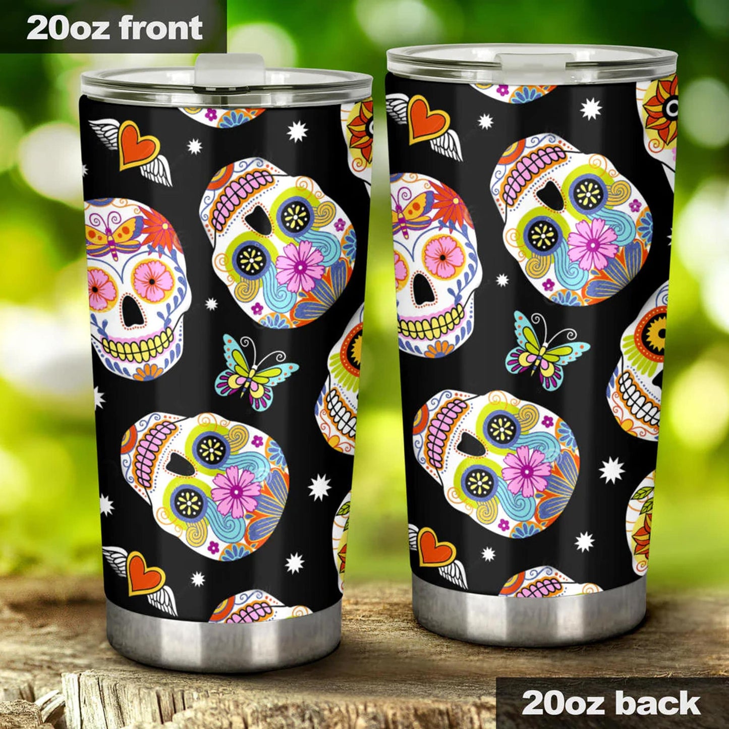 Mexico beer mug, sugar skull girl tumbler, candy skull beer mug, floral sugar skull tumbler cup mug, dia de los muertos skull tumblr