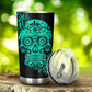Dia de los muertos skull cup, mexican skull tumbler, sugar skull girl beer mug sugar skull girl beer mug floral skull freezer Mug, skull cup