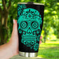 Dia de los muertos skull cup, mexican skull tumbler, sugar skull girl beer mug sugar skull girl beer mug floral skull freezer Mug, skull cup