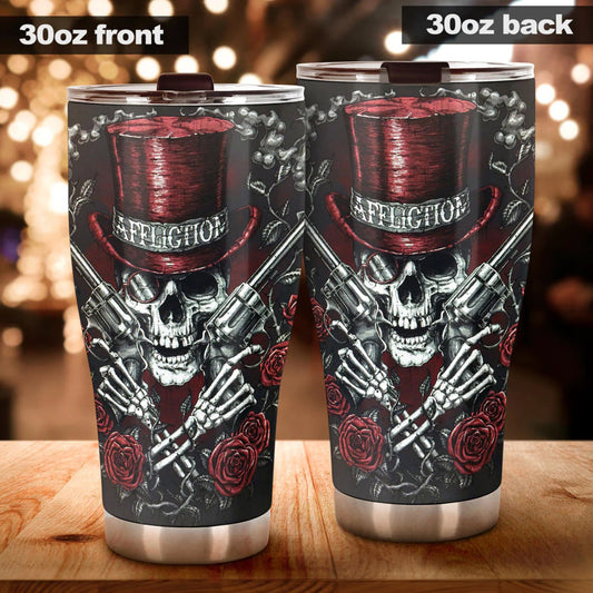 Skull tumbler cup mug, motorcycle skull travel mug, biker skull freezer Mug, flaming skull coffee mug, christmas skull jumbo Mug, gothic mug