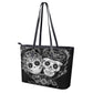 Candy skull handbag, floral skull cosmetic wallet, floral skull shoulder bag, sugar skull girl messenger bag, cinco de mayo skull tote bag