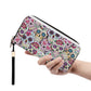 Day of the dead cosmetic wallet, cinco de mayo skull cosmetic bag, sugar skull girl cosmetic wallet mexico cosmetic wallet mexican skull bag