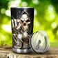 Skull cup, grim reaper tumbler cup mug, skull coffee mug, skull in fire cup, halloween freezer Mug, flame skull tumbler cup mug, flame skull