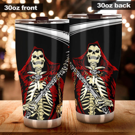 Halloween beer mug, evil jumbo Mug, skull in fire tumbler cup mug, gothic skull tumblr, floral skull travel mug, skeleton tumbler cup mug