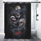 Evil bath rug, halloween rug for bathroom flaming skull bathroom toilet set punisher skull shower curtain grim reaper shower curtain bathrug