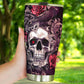 Skeleton tumbler, death skull jumbo Mug, motorcycle skull tumbler cup mug, flower skull coffee mug grim reaper coffee mug, flaming skull mug
