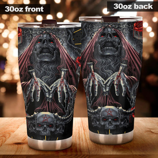 Skeleton mug, flame skull coffee mug, flaming skull coffee mug, gothic skull beer mug, floral skull tumbler, flower skull tumblr, skeleton