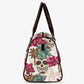 Floral skull Canvas Weekend Travel Bag, calaveras skull duffel bag, sugar skull large travel bag dia de los muertos skull travel bag handbag