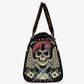 Motorcycle skull monogrammed bag, flame skull duffel bag, biker skull handbag, motorcycle skull duffel bag punisher skull Canvas Weekend bag