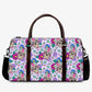 Day of the dead Overnight Bag, floral skull weekender bags, mexican skull Vacation Holidays Travel Bag candy skull Hospital Bag shoulder bag