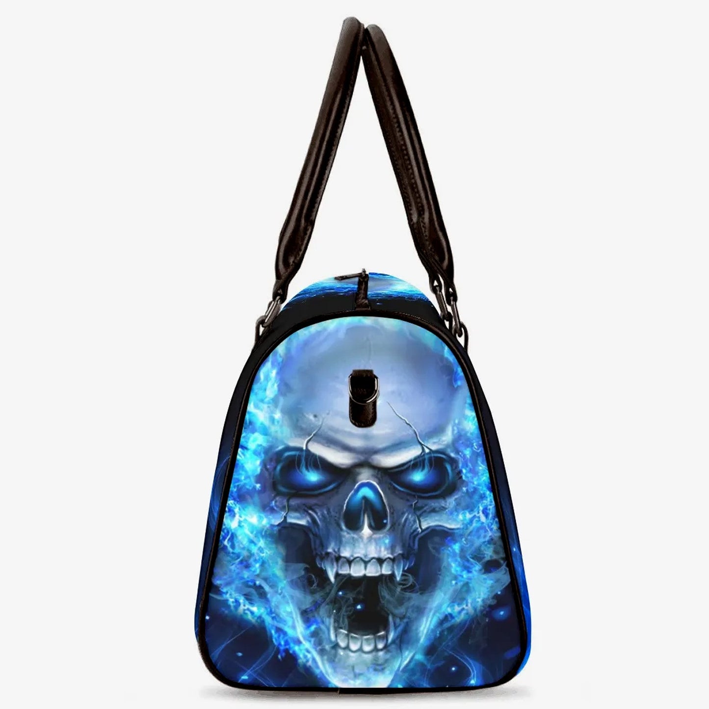Halloween travel bag, biker skull Carry On Bag, death skull large travel bag, death skull monogrammed bag, halloween handbag, skull in fire