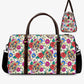 Floral sugar skull Vacation Holidays Travel Bag, candy skull handbag, floral skull Overnight Bag floral sugar skull large travel bag handbag
