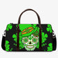 St patrick's day skull Carry On Bag, day of the dead Vacation Holidays Travel Bag, Overnight Bag day of the dead Vacation Holiday Travel Bag