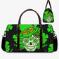 St patrick's day skull Carry On Bag, day of the dead Vacation Holidays Travel Bag, Overnight Bag day of the dead Vacation Holiday Travel Bag