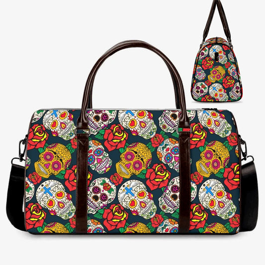Dia de los muertos skull Vacation Holidays Travel Bag, sugar skull Carry On Bag, calaveras skull Hospital Bag candy skull travel bag handbag