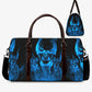 Horror Overnight Bag, flame skull Carry On Bag, death skull monogrammed bag, biker skull weekender bags, biker skull Carry On Bag, skull bag