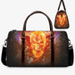 Skull Carry On Bag, gothic skull large travel bag, evil Canvas Weekend Travel Bag, goth shoulder bag, biker skull Overnight Bag, death skull