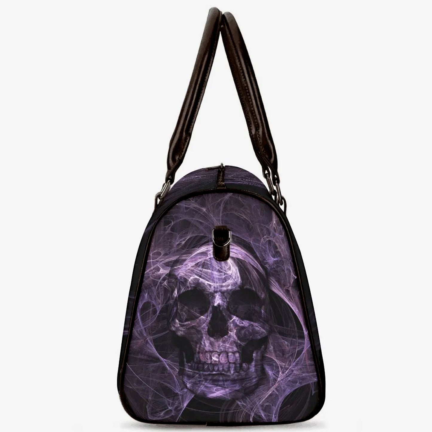 Christmas skull Canvas Weekend Travel Bag, halloween handbag biker skull large travel bag punisher skull shoulder bag flame skull travel bag
