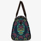 Day of the dead weekender bags, floral skull monogrammed bag, mexican skull Carry On Bag, cinco de mayo skull large travel bag shoulder bag