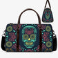Day of the dead weekender bags, floral skull monogrammed bag, mexican skull Carry On Bag, cinco de mayo skull large travel bag shoulder bag