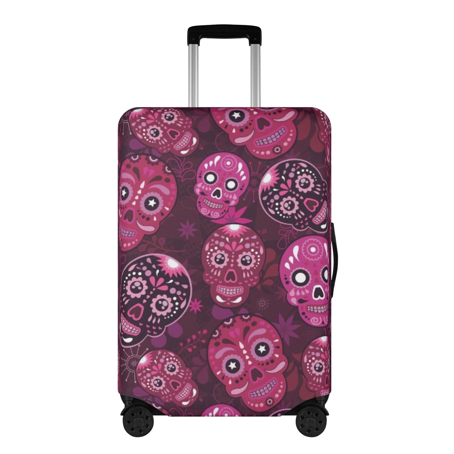 Mexico luggage protector, sugar skull travel bag cover, mexican skull suitcase floral skull luggage, dia de los muertos skull suitcase cover