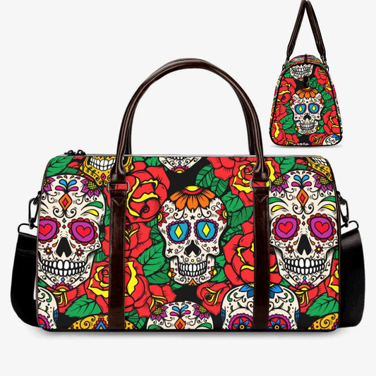Cinco de mayo skull Hospital Bag, candy skull Overnight Bag, dia de los muertos skull Vacation Holidays Travel Bag, cinco de mayo skull bag