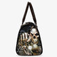 Biker skull large travel bag, floral skull weekender bags, motorcycle skull shoulder bag, christmas skull large travel bag, motorcycle skull
