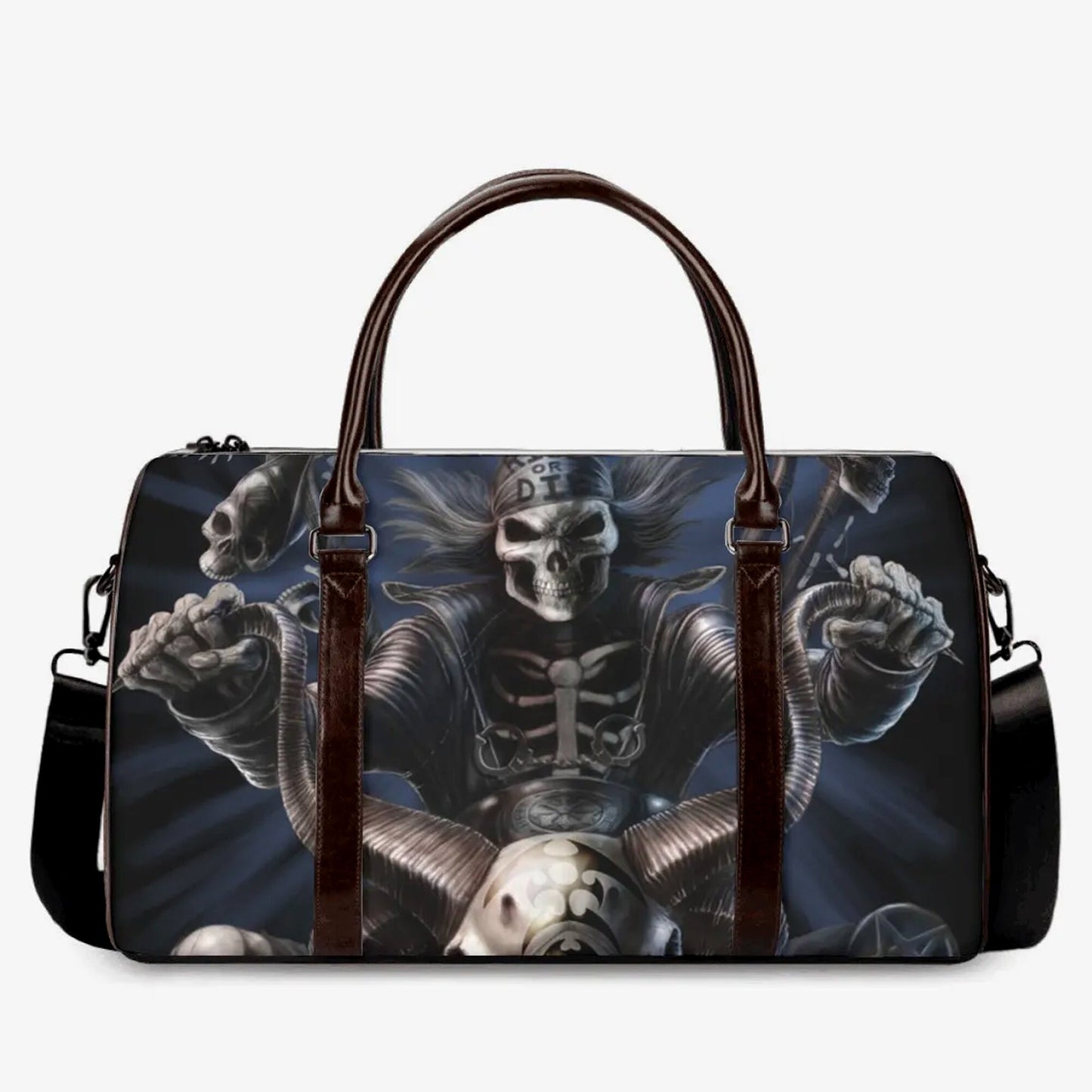 Biker skull travel bag, gothic skull Vacation Holidays Travel Bag, skull Hospital Bag, skull motorcycle Holidays Travel Bag, biker handbag