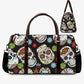 Candy skull Overnight Bag, cinco de mayo skull handbag, day of the dead travel bag, mexico large travel bag, cinco de mayo skull handbag bag