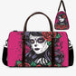 Sugar skull Vacation Holidays Travel Bag, cinco de mayo skull large travel bag, floral skull duffel bag, floral skull shoulder bag handbag