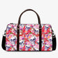 Floral skull travel bag, horror monogrammed bag, flaming skull Carry On Bag, flame skull Carry On Bag biker skull monogrammed bag gothic bag