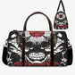 Floral skull Hospital Bag, calaveras skull monogrammed bag, dia de los muertos skull Carry On Bag, mexican skull shoulder bag, handbag skull