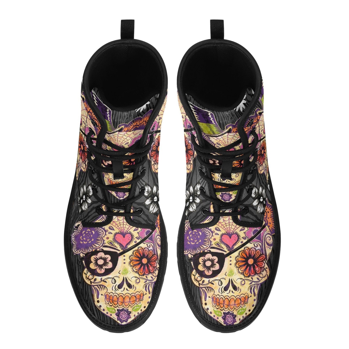 Day of the dead waterproof boot, calaveras skull shoes, mexican skull men women boots, floral skull waterproof boot, mexico men women boots