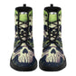 Gothic skull unisex boots, biker skull winter boots, death skull ankle Boots, skeleton waterproof Lace Up Anti-Slip platform nooties boots