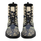 Evil unisex shoes, goth waterproof boot, flower skull waterproof Lace Up Anti-Slip platform nooties, skull in fire waterproof boot shoes