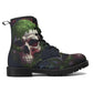 Gothic skull men women shoes, grim reaper men women shoes, halloween boots, skeleton waterproof Lace Up Anti-Slip platform nooties boots
